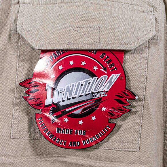 Ignition Embroidered Baggy Cargo Shorts Y2K 30 Hipster Skate Hip Hop Please mak - Picture 8 of 8